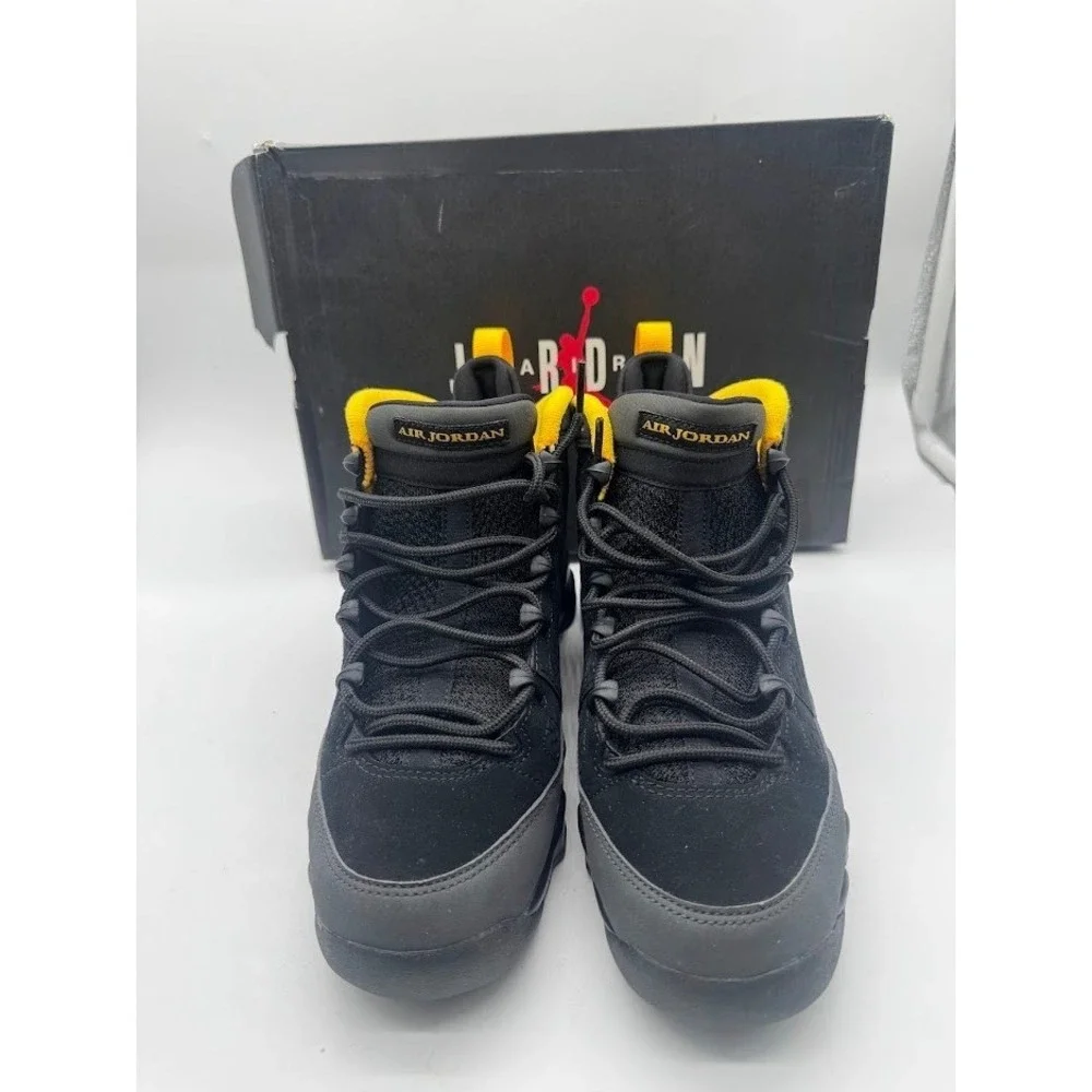 Air Jordan 9 Retro GS Black University Gold 302359-070 Size 7Y Kids Sneakers
